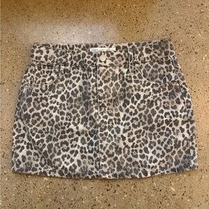 Altar'd State Animal Print Mini Skirt